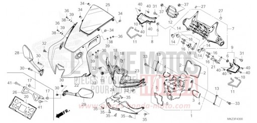 OBERER WINDLAUF/SPIEGEL CBR600R3R de 2024